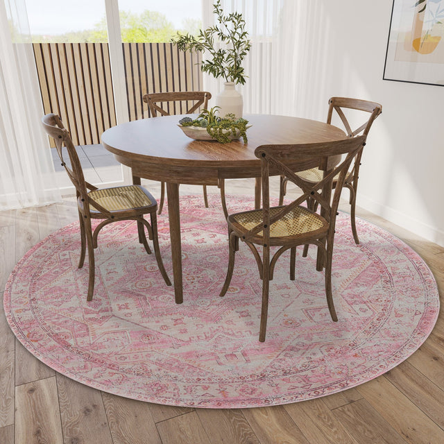 Dalyn Jericho JC5 Rose Rug shown in a room