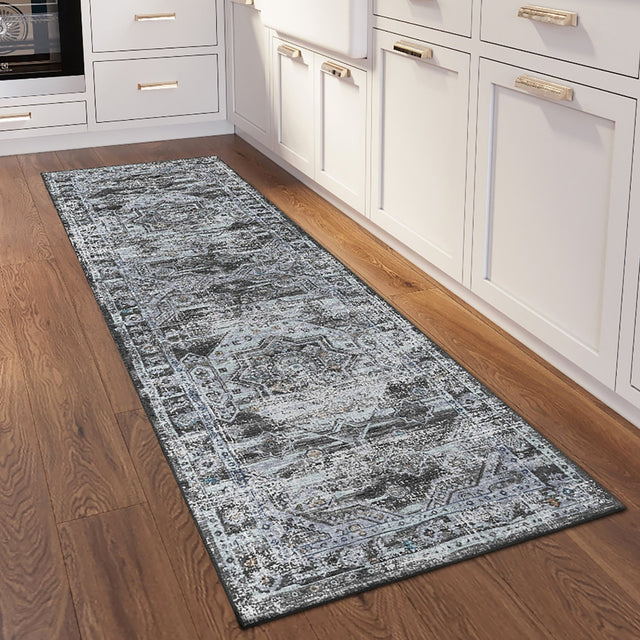 Dalyn Jericho JC5 Steel Rug shown in a room