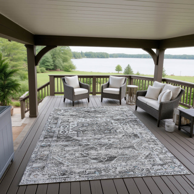 Dalyn Jericho JC5 Steel Rug outdoor lifestyle image