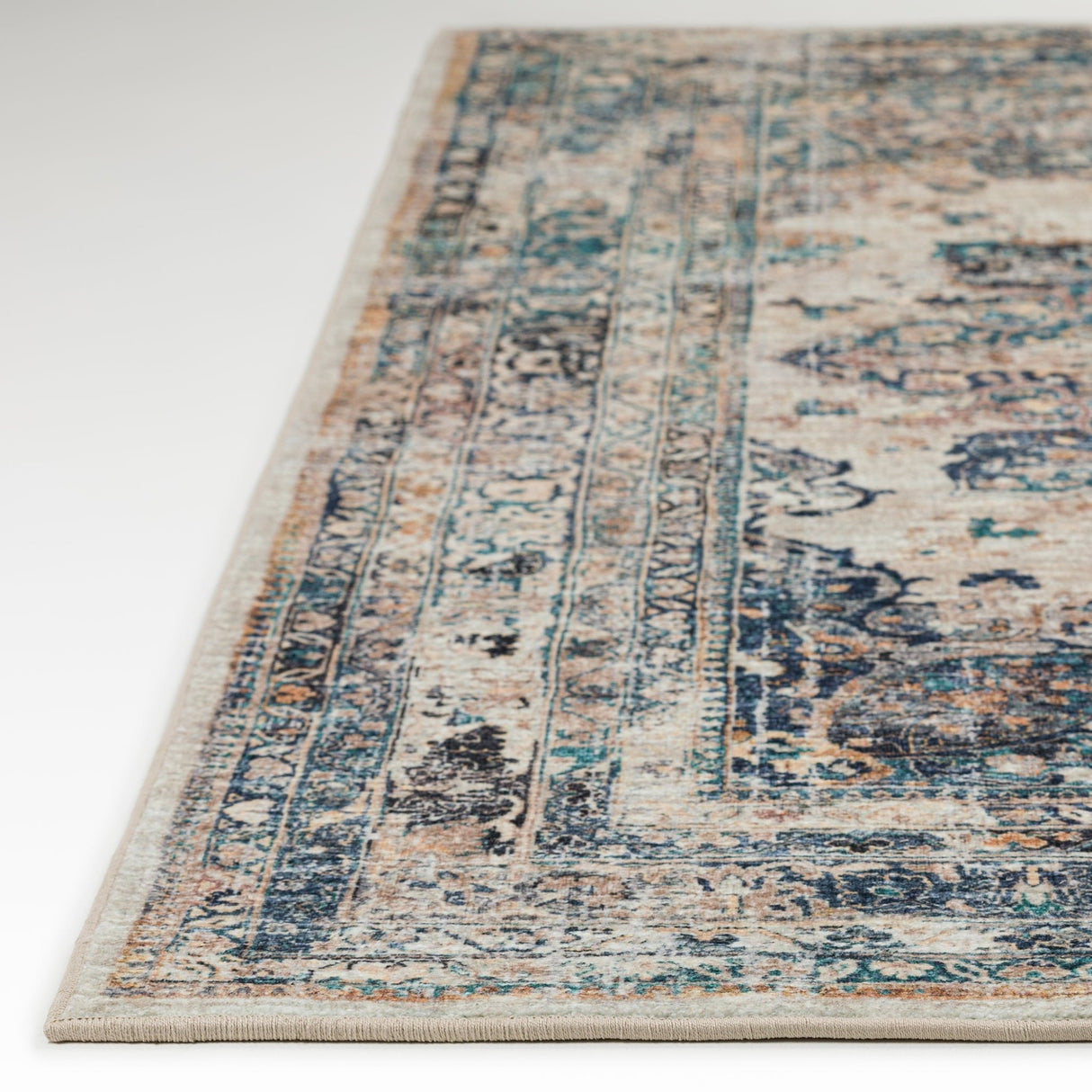 Dalyn Jericho JC6 Linen Rug finished edge detail