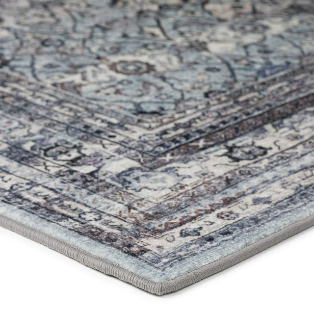 Dalyn Jericho JC7 Pewter Rug corner detail