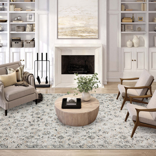 Dalyn Jericho JC8 Mink Rug shown in a room
