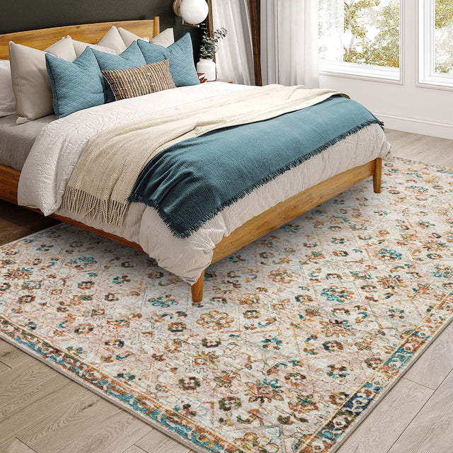 Dalyn Jericho JC8 Parchment Rug shown in a room