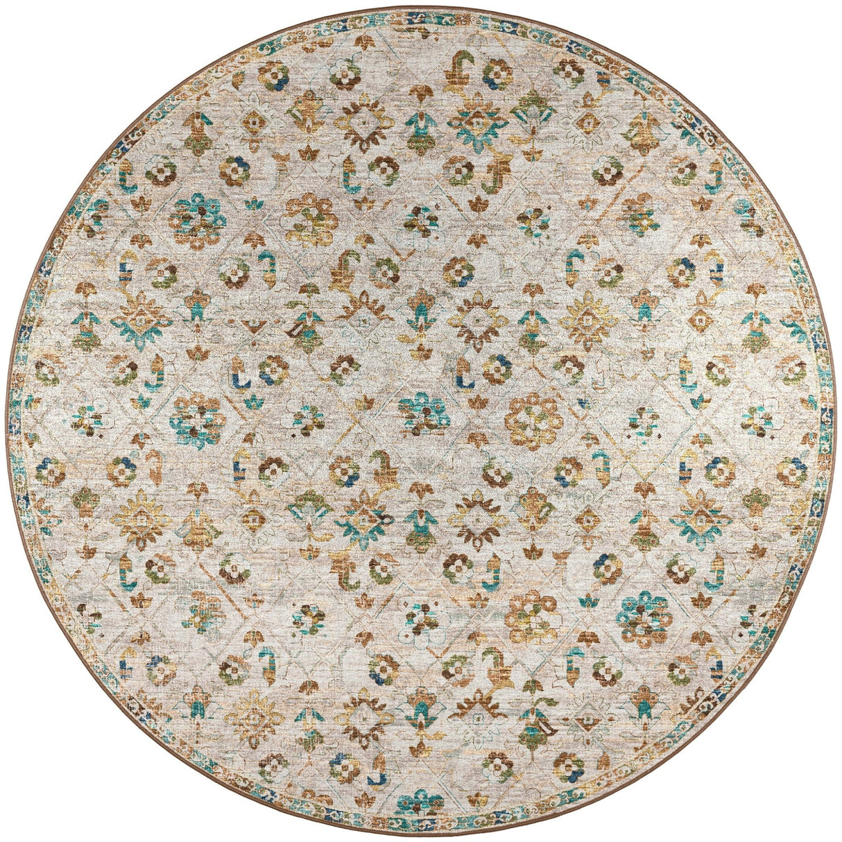 Dalyn Jericho JC8 Parchment Rug round rug