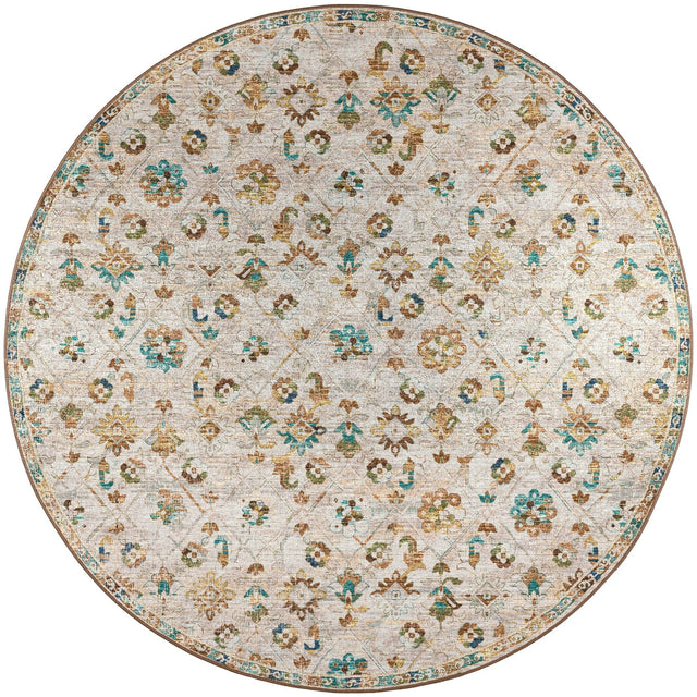 Dalyn Jericho JC8 Parchment Rug round rug