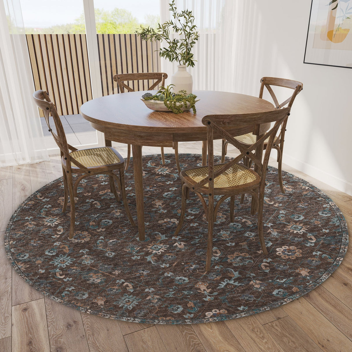 Dalyn Jericho JC8 Sable Rug shown in a room