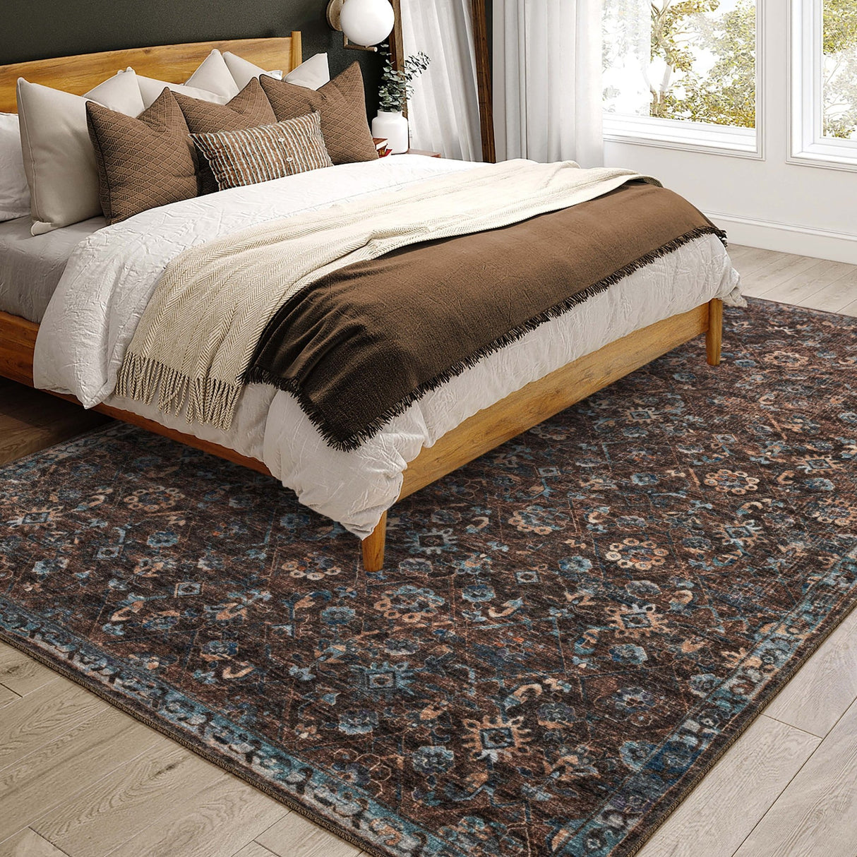 Dalyn Jericho JC8 Sable Rug shown in a room