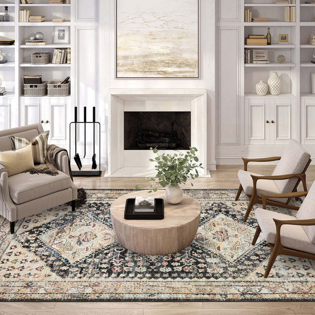 Dalyn Jericho JC9 Midnight Rug shown in a room
