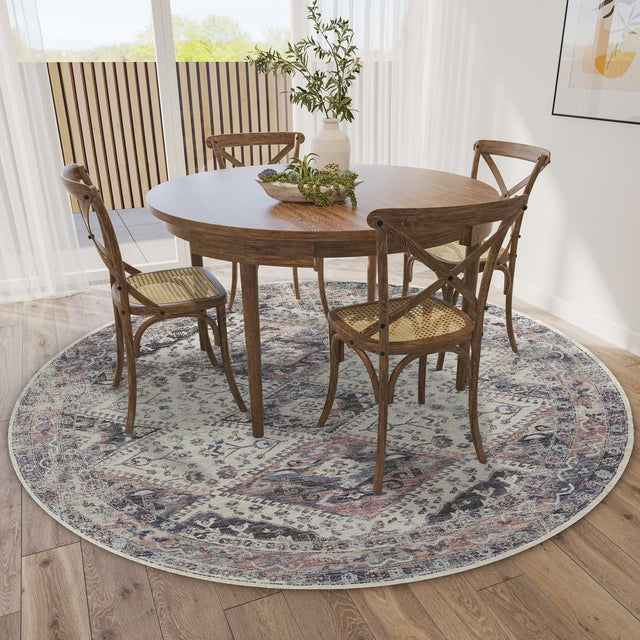 Dalyn Jericho JC9 Pearl Rug shown in a room