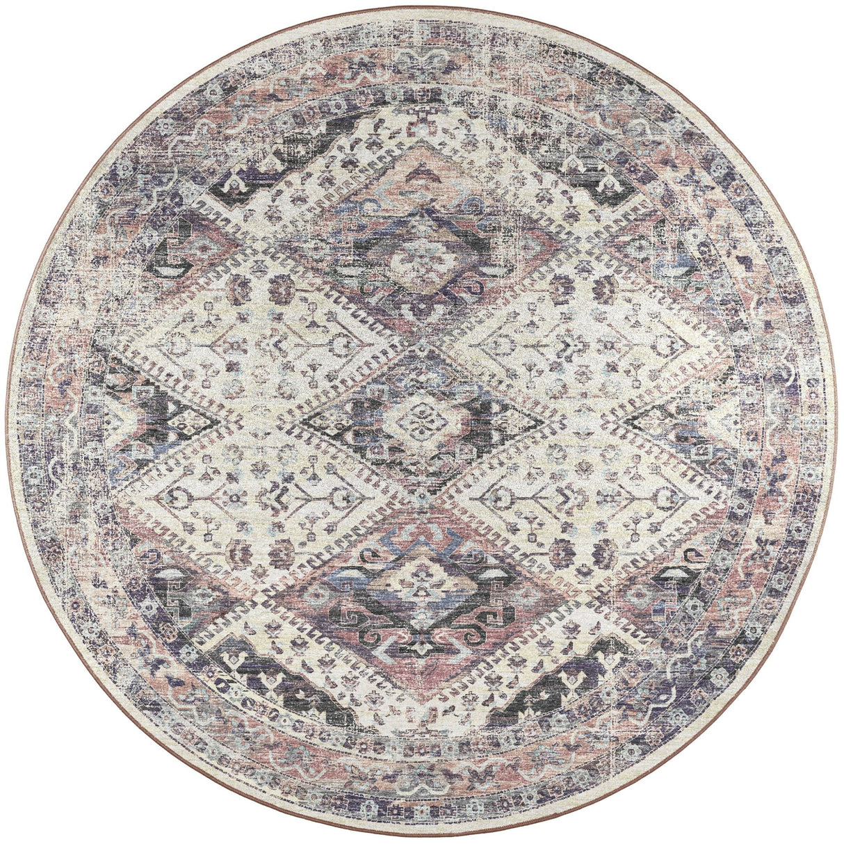 Dalyn Jericho JC9 Pearl Rug round rug
