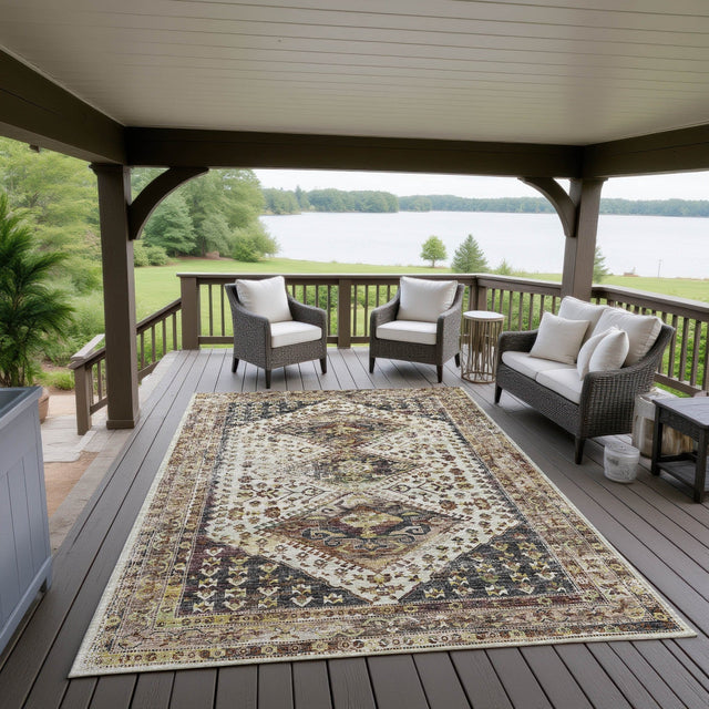 Dalyn Jericho JC9 Putty Rug outdoor lifestyle image