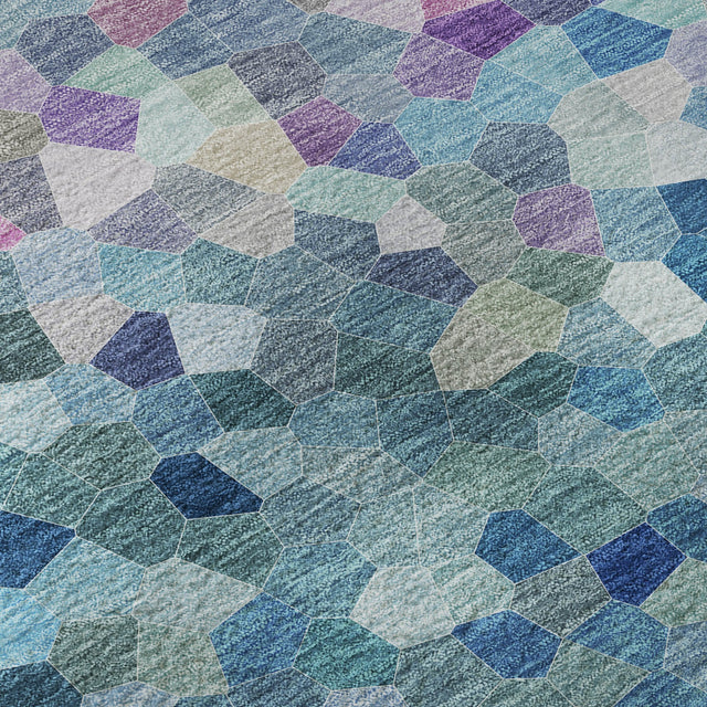 Dalyn Kaleidoscope KL1 Transitional Machine Made Turquoise Rug