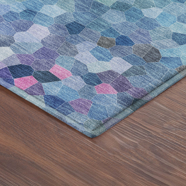 Dalyn Kaleidoscope KL1 Transitional Machine Made Turquoise Rug