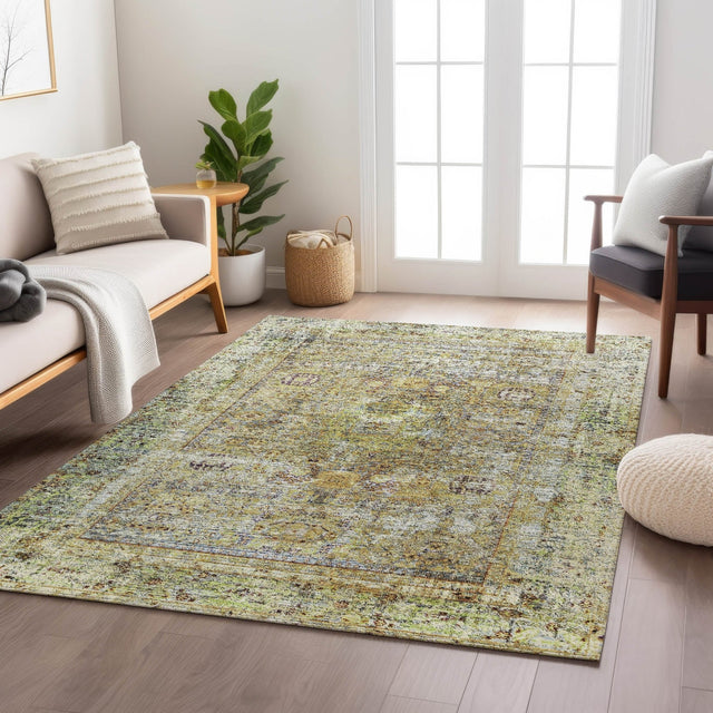 Dalyn Karaj KJ1 Aloe Rug shown in a room