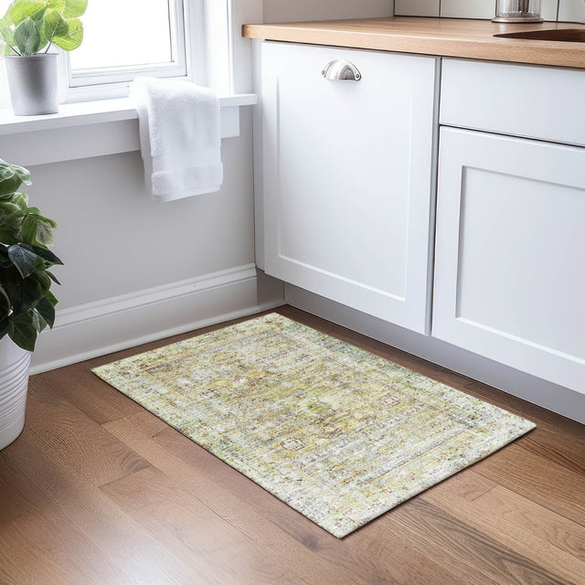 Dalyn Karaj KJ1 Aloe Rug shown in a room