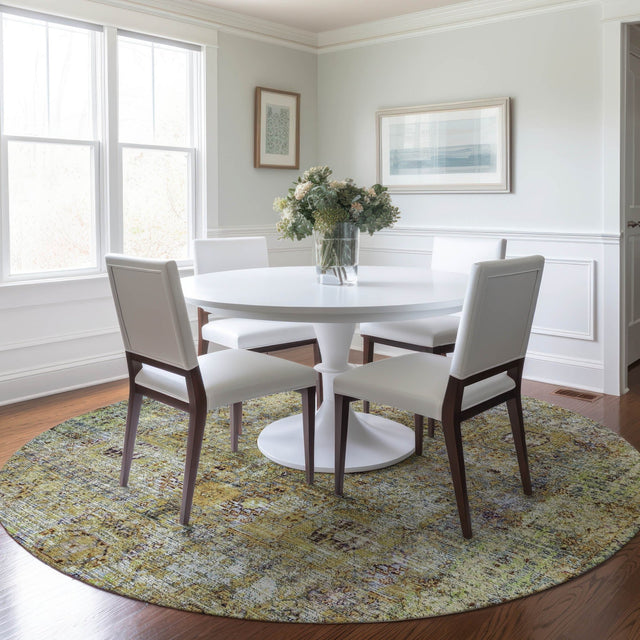Dalyn Karaj KJ1 Aloe Rug shown in a room