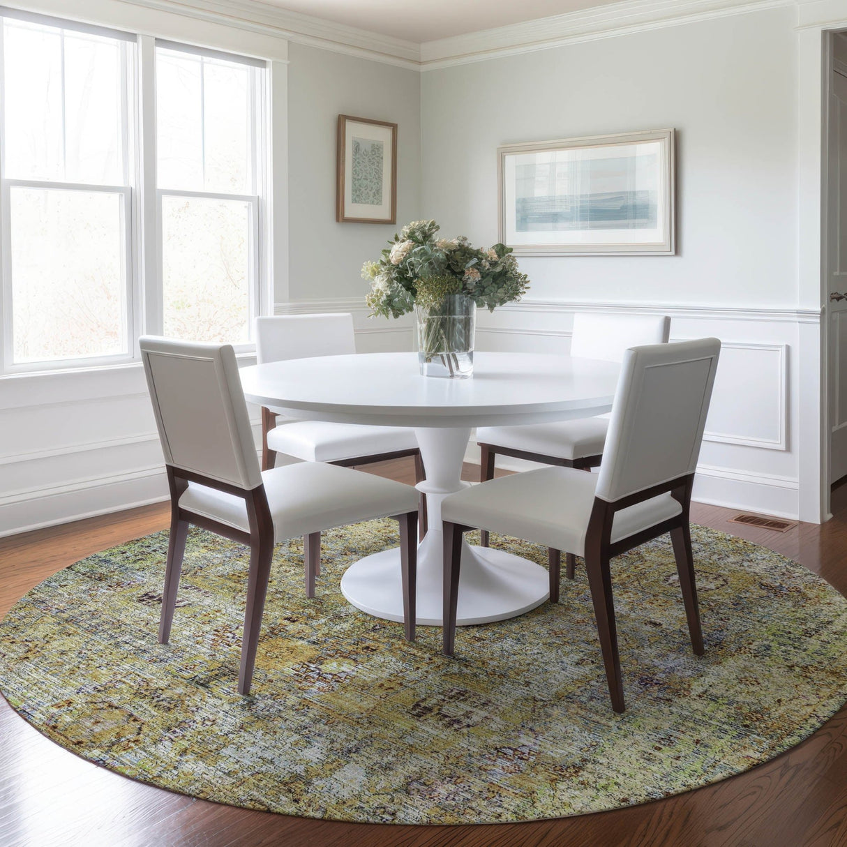 Dalyn Karaj KJ1 Aloe Rug shown in a room