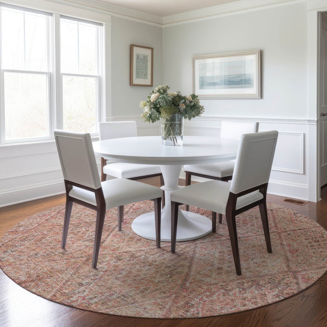 Dalyn Karaj KJ10 Pink Rug shown in a room