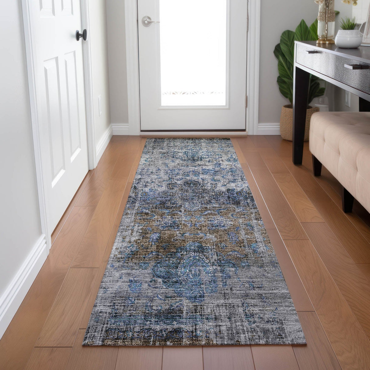 Dalyn Karaj KJ2 Blue Rug shown in a room