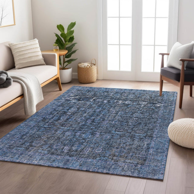 Dalyn Karaj KJ3 Blue Rug shown in a room