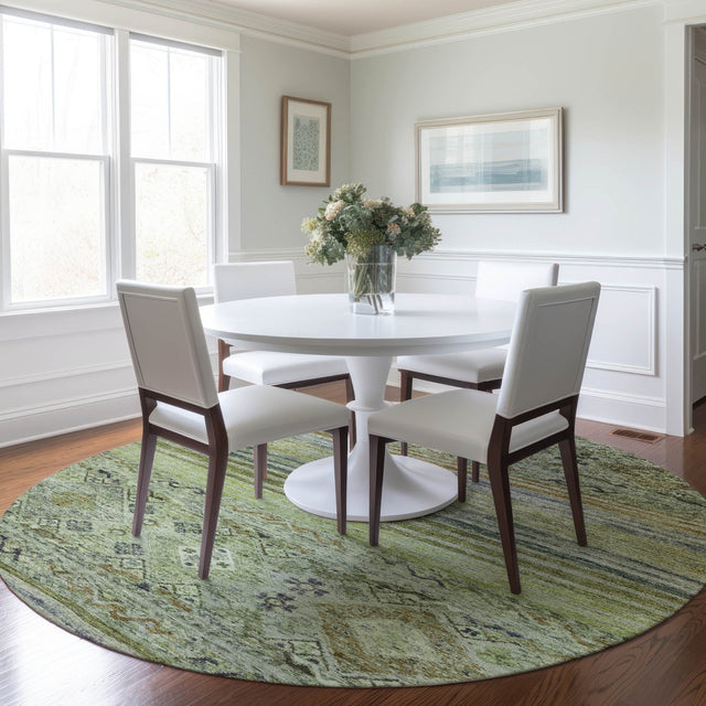 Dalyn Karaj KJ4 Aloe Rug shown in a room