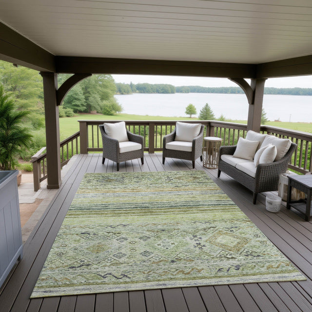 Dalyn Karaj KJ4 Aloe Rug outdoor lifestyle image