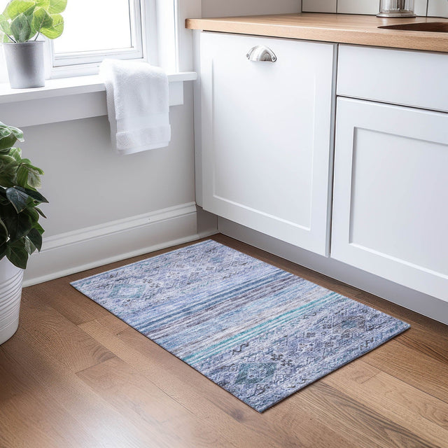 Dalyn Karaj KJ4 Blue Rug shown in a room
