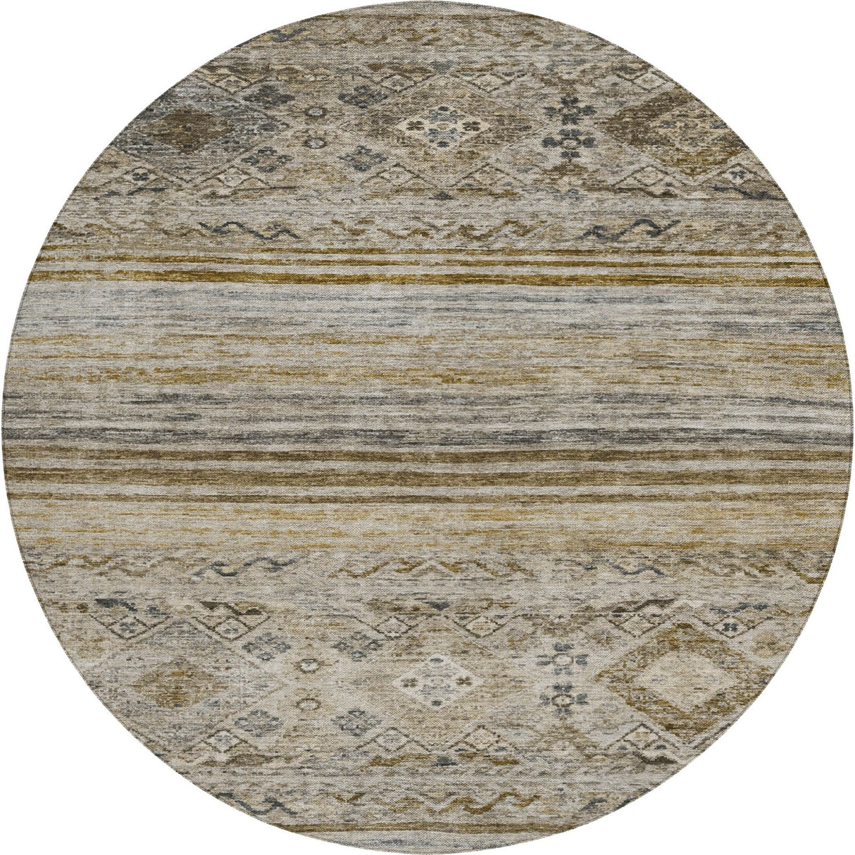 Dalyn Karaj KJ4 Brown Rug round rug