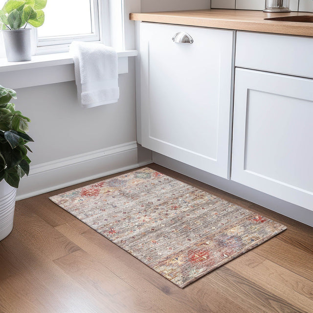 Dalyn Karaj KJ5 Gray Rug shown in a room