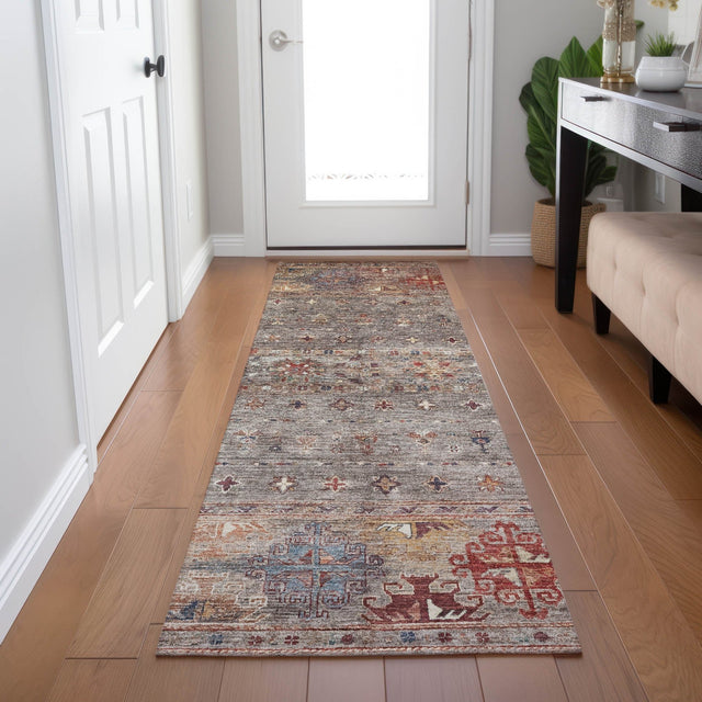 Dalyn Karaj KJ5 Gray Rug shown in a room