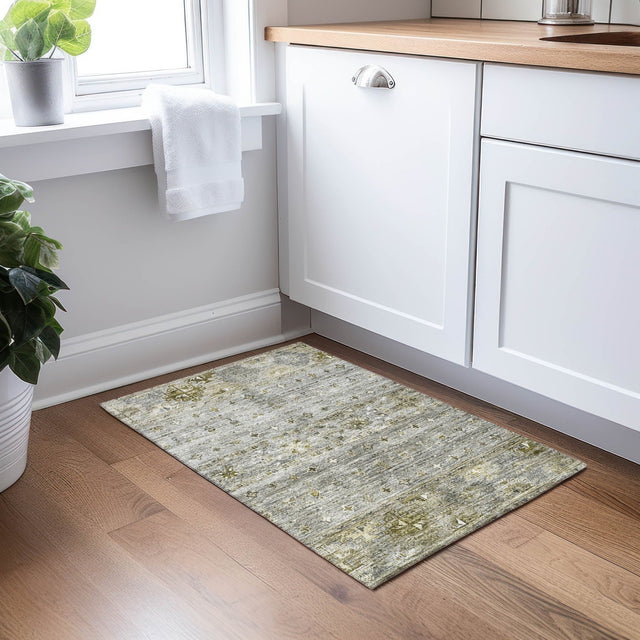 Dalyn Karaj KJ5 Pewter Rug shown in a room