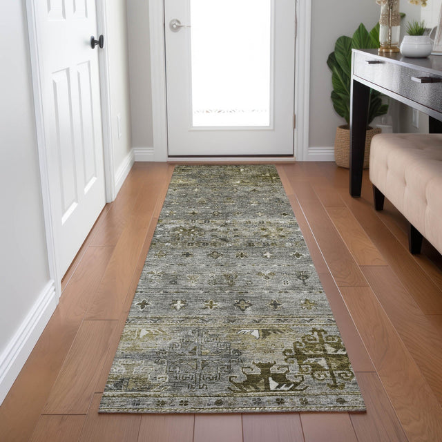 Dalyn Karaj KJ5 Pewter Rug shown in a room