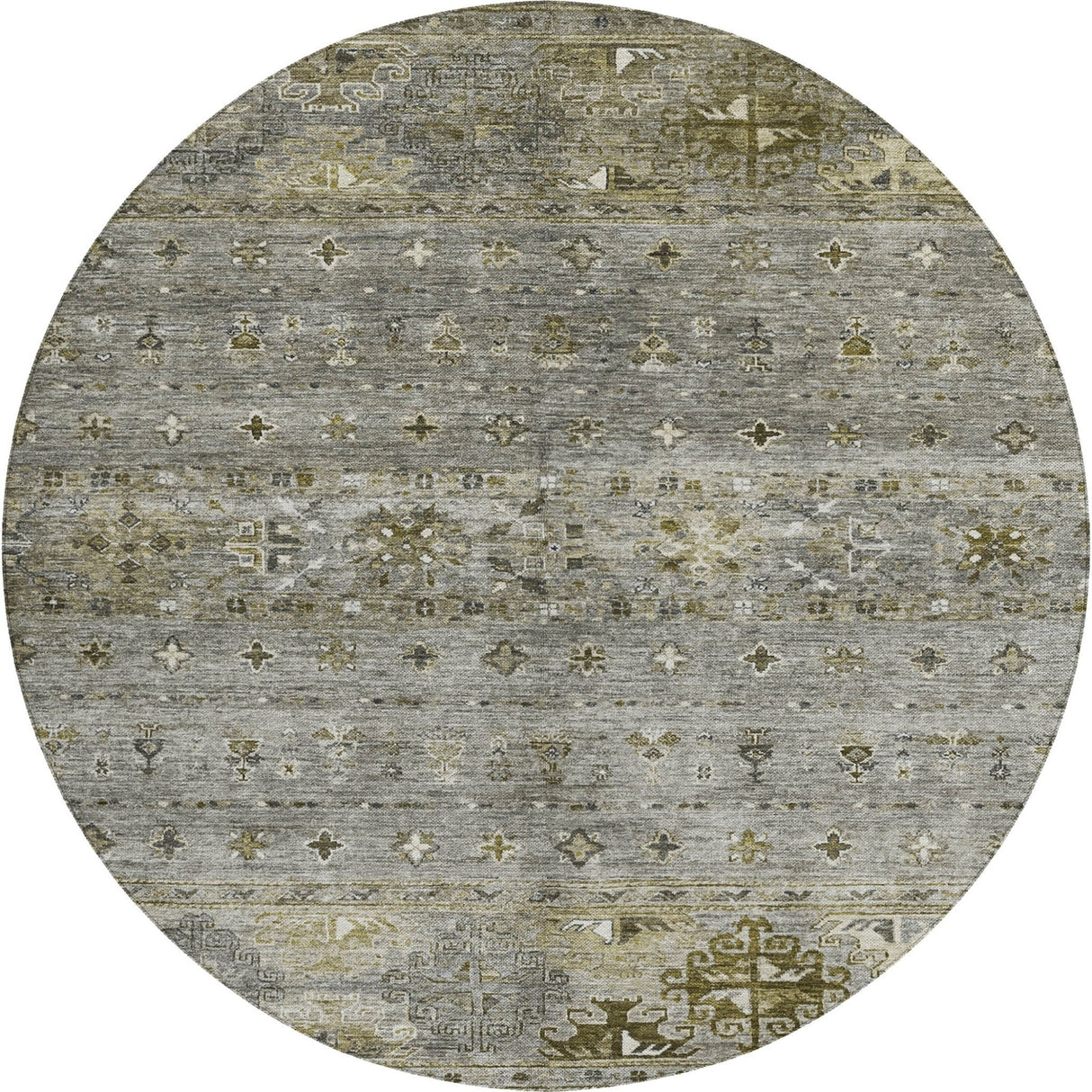 Dalyn Karaj KJ5 Pewter Rug round rug