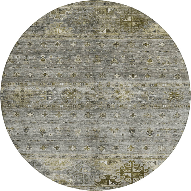 Dalyn Karaj KJ5 Pewter Rug round rug
