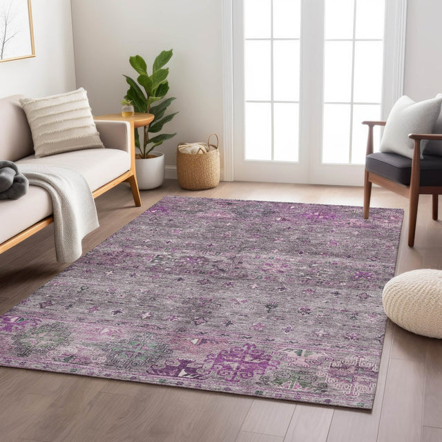 Dalyn Karaj KJ5 Purple Rug shown in a room
