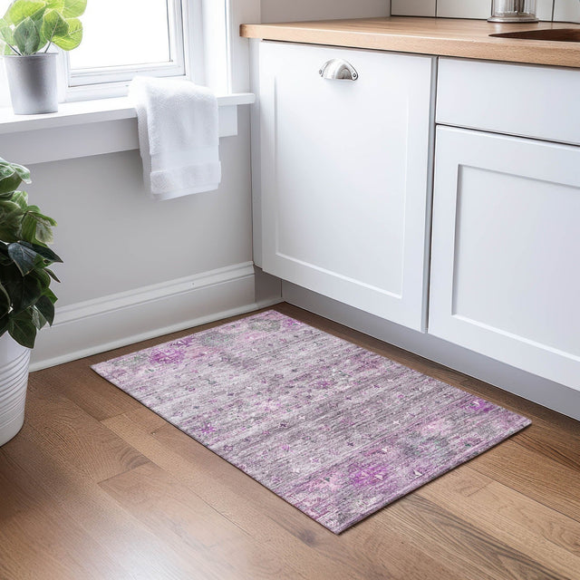 Dalyn Karaj KJ5 Purple Rug shown in a room