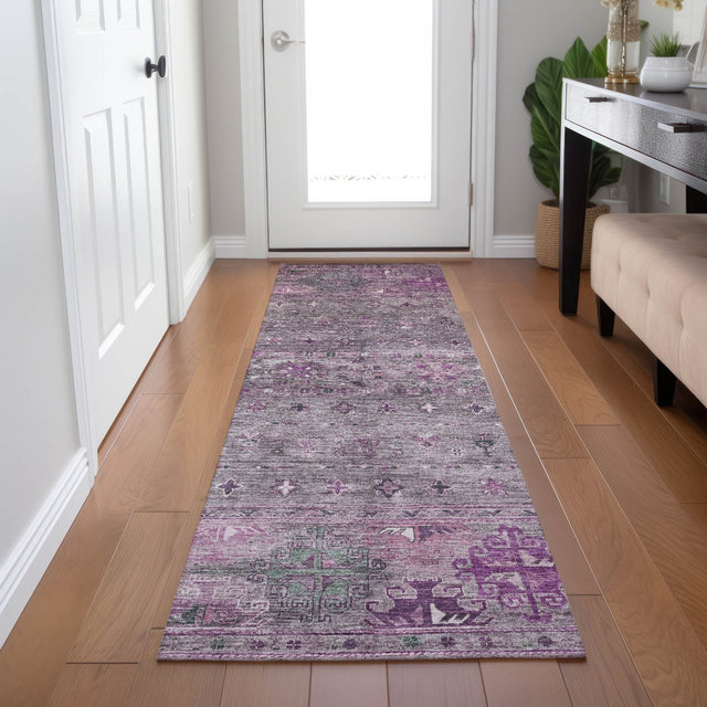 Dalyn Karaj KJ5 Purple Rug shown in a room