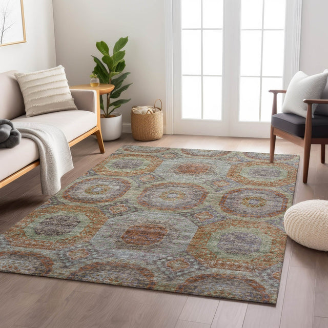 Dalyn Karaj KJ6 Paprika Rug shown in a room