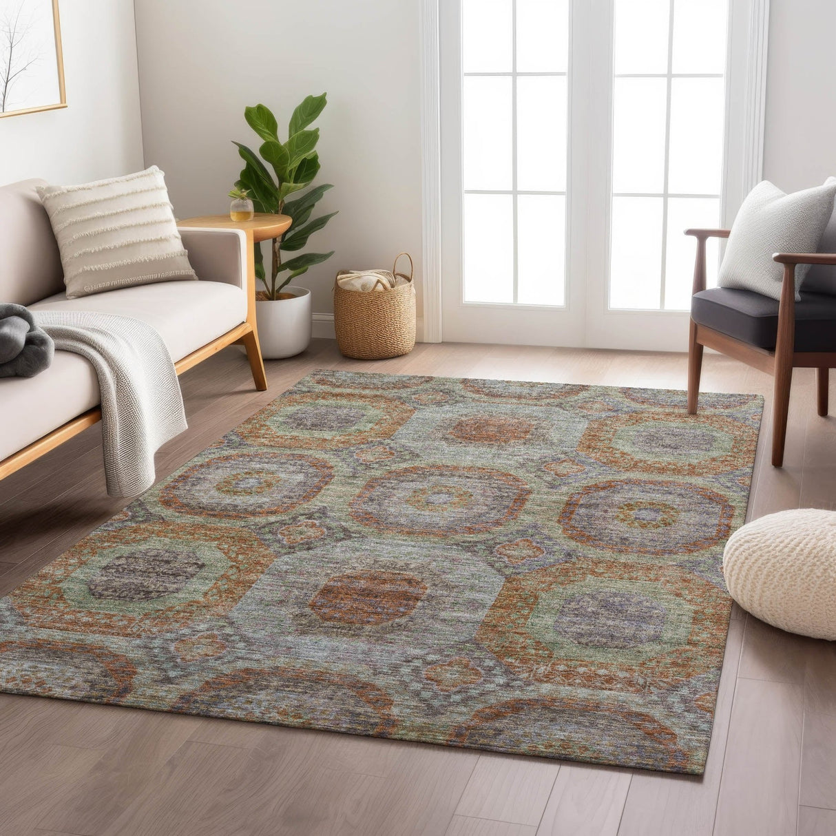Dalyn Karaj KJ6 Paprika Rug shown in a room