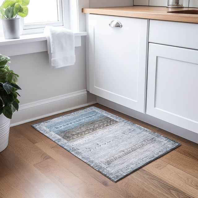 Dalyn Karaj KJ7 Blue Rug shown in a room