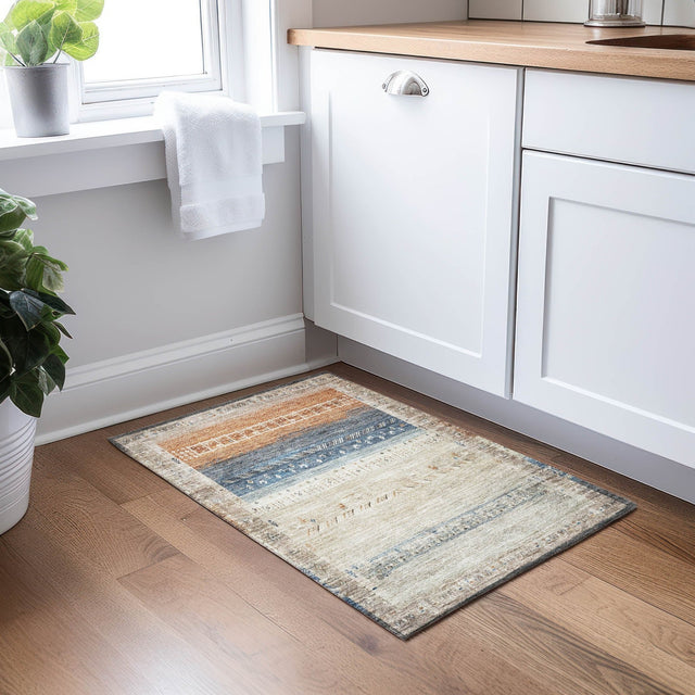 Dalyn Karaj KJ7 Brown Rug shown in a room