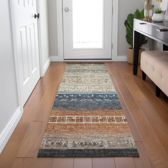 Dalyn Karaj KJ7 Brown Rug shown in a room