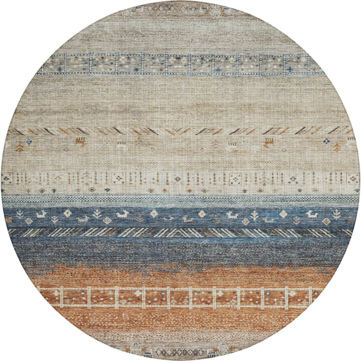 Dalyn Karaj KJ7 Brown Rug round rug