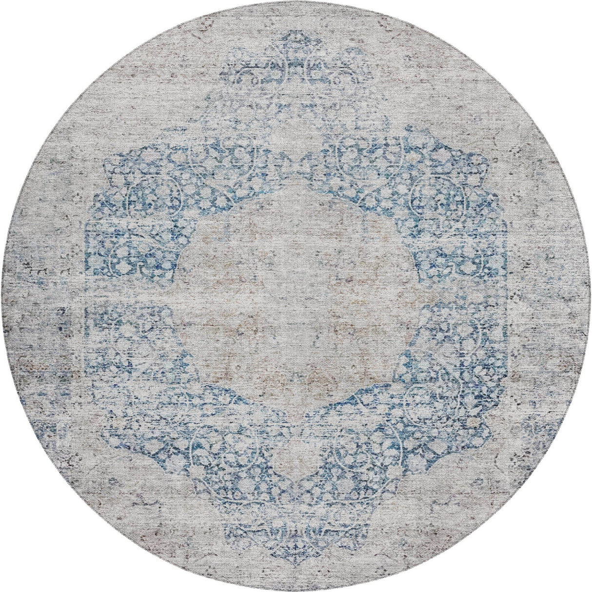 Dalyn Karaj KJ8 Blue Rug round rug