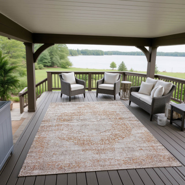 Dalyn Karaj KJ8 Copper Rug outdoor lifestyle image