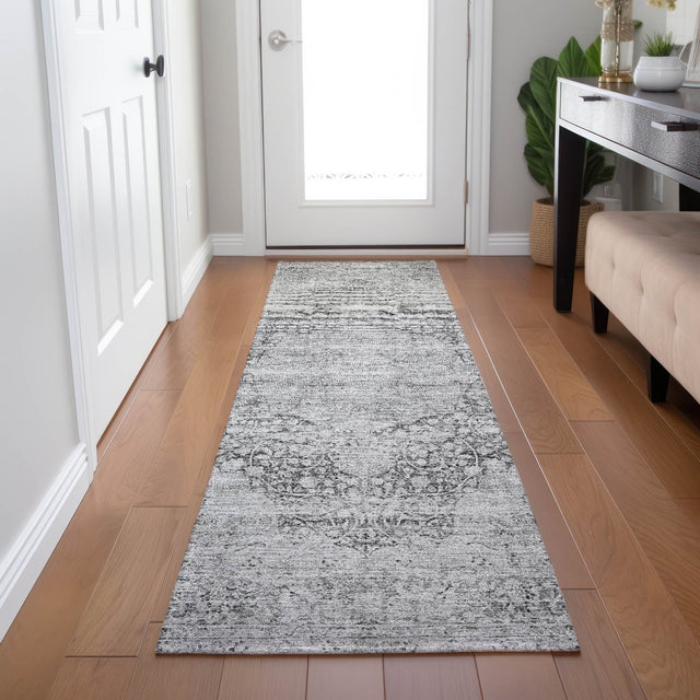Dalyn Karaj KJ8 Gray Rug shown in a room