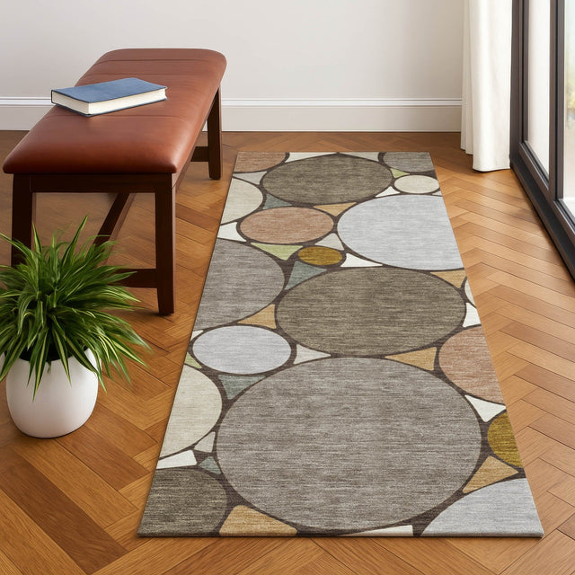 Dalyn Kenner KN1 Taupe Rug shown in a room
