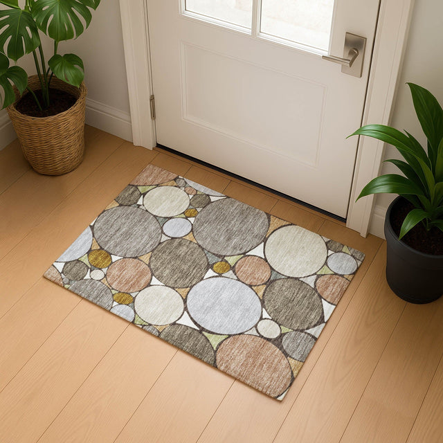 Dalyn Kenner KN1 Taupe Rug shown in a room