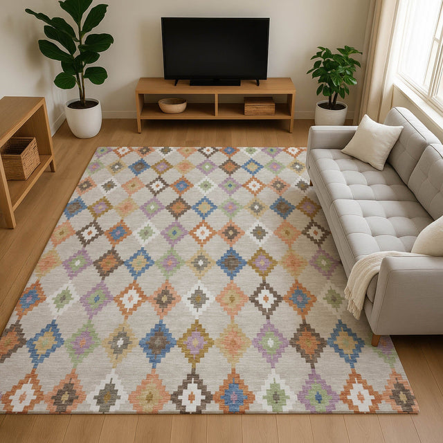 Dalyn Kenner KN10 Beige Rug shown in a room