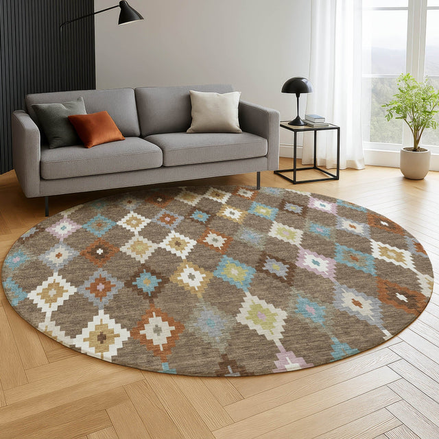 Dalyn Kenner KN10 Chocolate Rug shown in a room